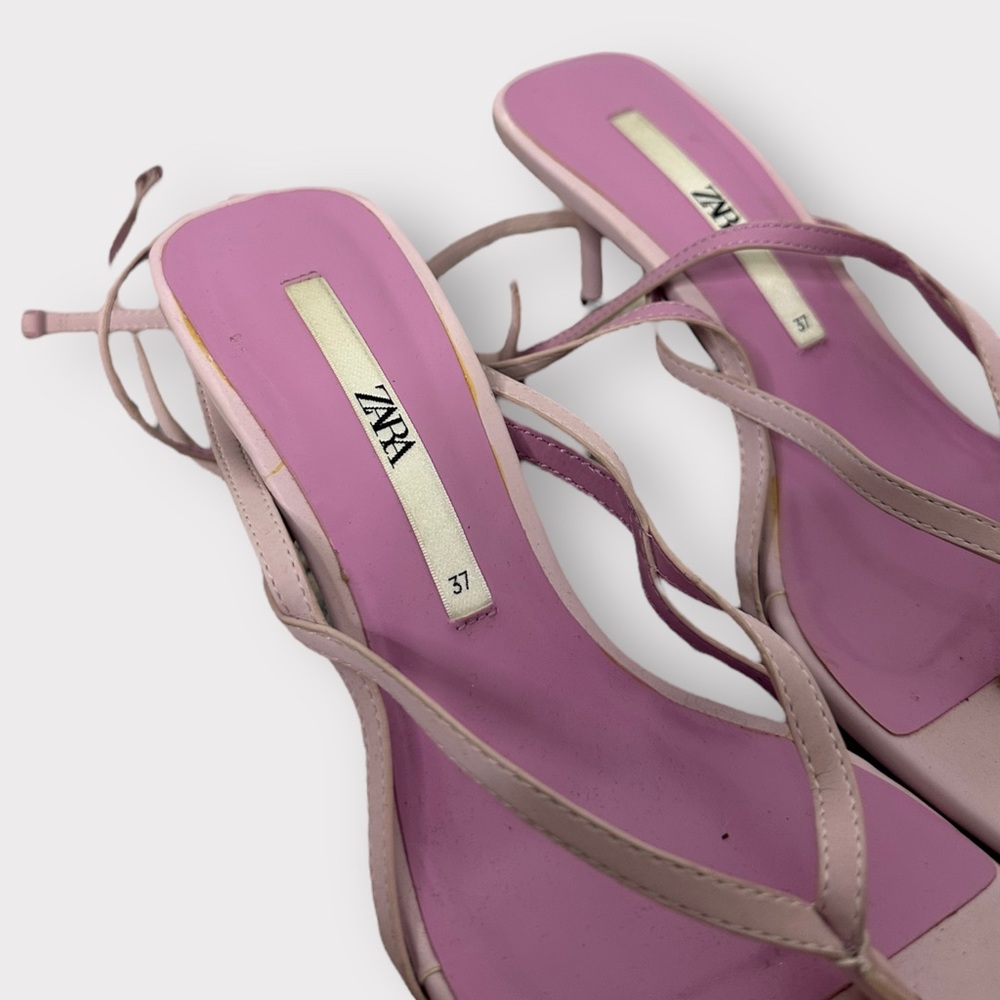 Zara Lilac strappy kitten heels - Picture 6 of 7
